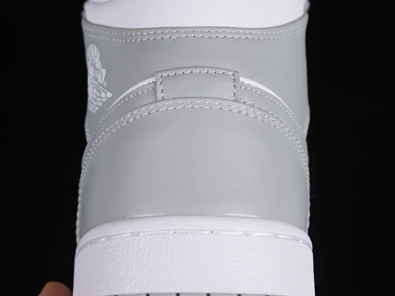 All categories Air Jordan Jordan series basketball shoes Air Jordan 1 Mid Air Jordan 1 Mid "Grey Sail" AJ Joe 1 New White Gray China Basketball Shoes BQ6472-115